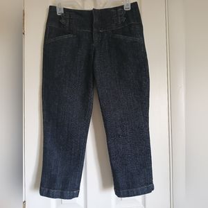 One5One Jeans Womens Size 4 Capri Pants Dark Blue High Rise   Denim
